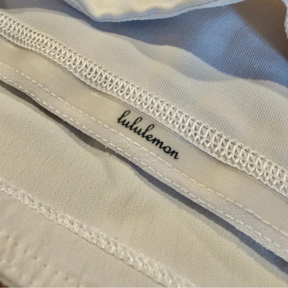 Lululemon Pace Rival Activewear Skirt Skort 12 White Light Grey W8846R - Picture 6 of 12